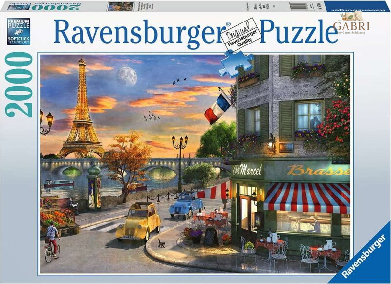 RAVENSBURGER Puzzle Západ slunce v Paříži 2000 dílků
