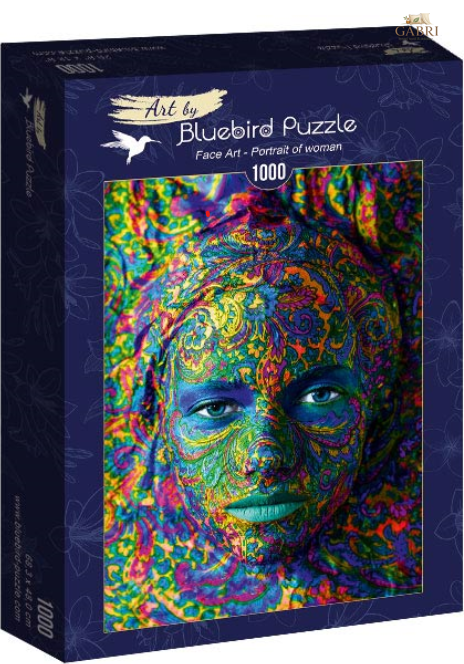 BLUEBIRD Puzzle Face Art: Portrét ženy 1000 dílků