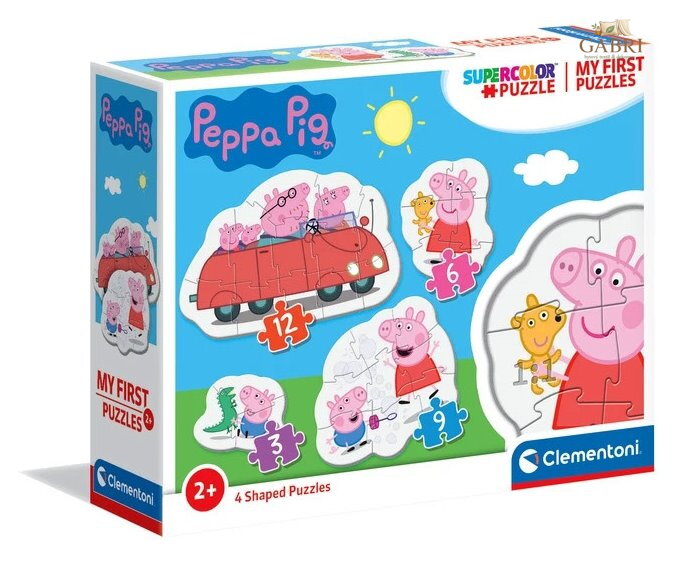 CLEMENTONI Moje první puzzle Prasátko Peppa 4v1 (3,6,9,12 dílků)