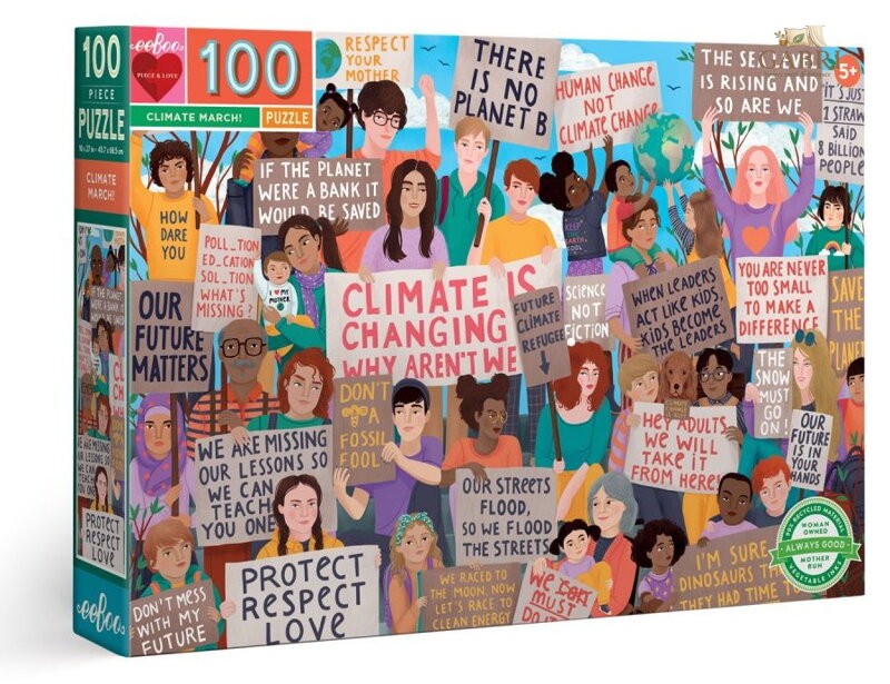 EEBOO Puzzle Protest za ochranu klimatu 100 dílků