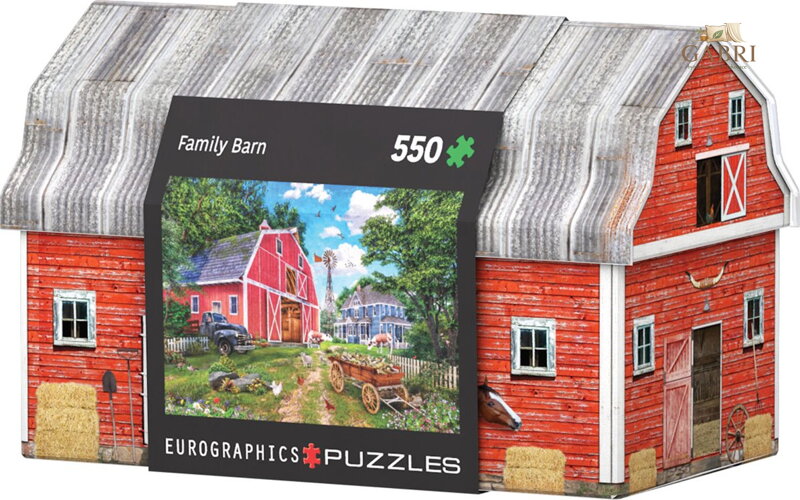EUROGRAPHICS Puzzle v plechové krabičce Rodinný statek 550 dílků
