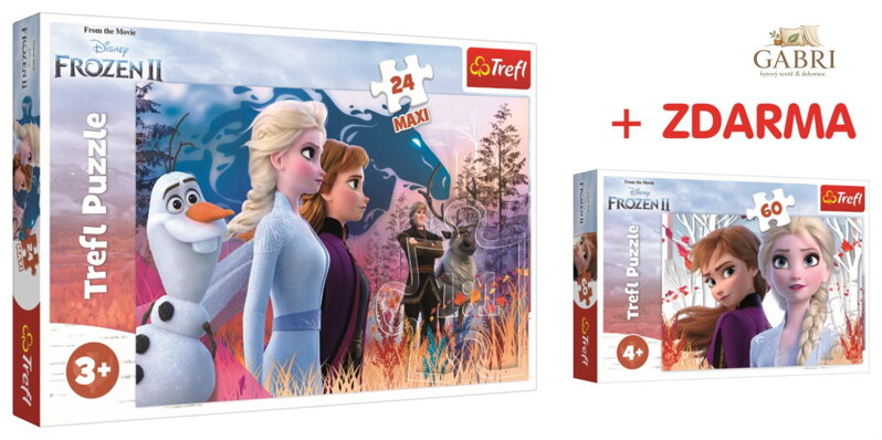 TREFL Puzzle Ledové království 2 MAXI 24 dílků + Ledové království 60 dílků Zdarma