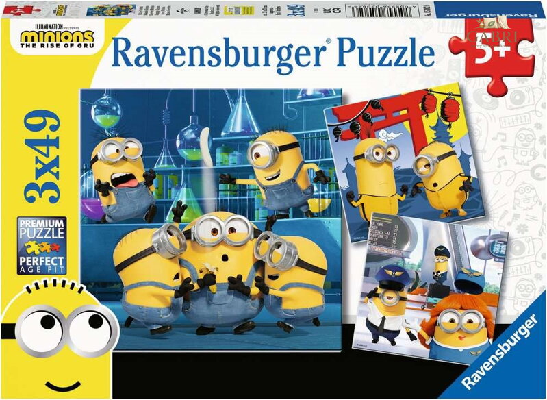 RAVENSBURGER Puzzle Mimoni 2: Padouch přichází 3x49 dílků