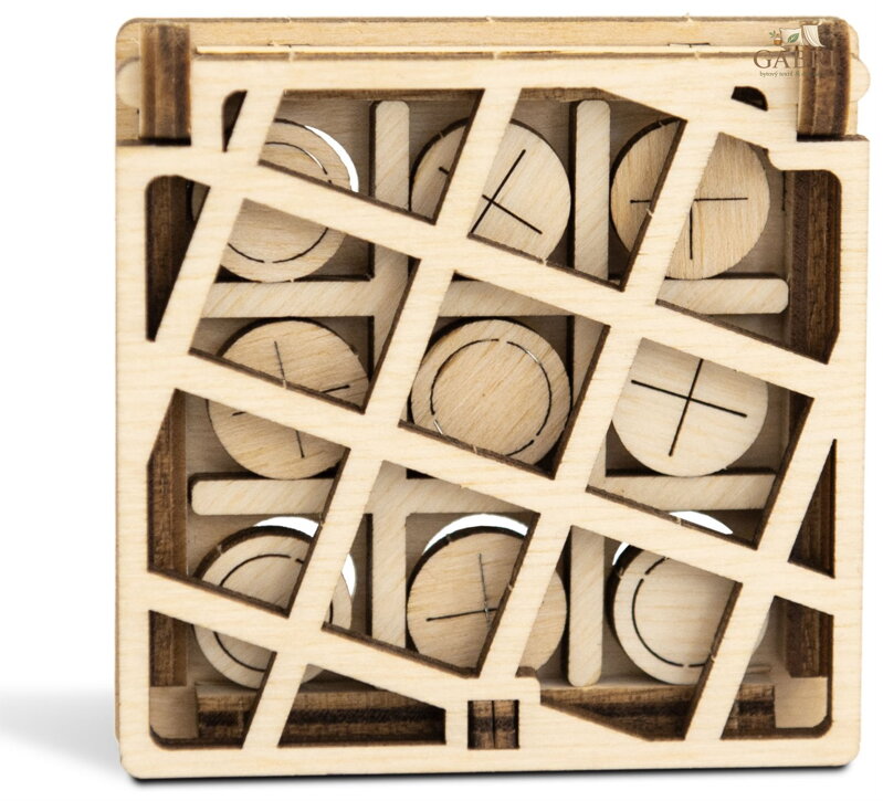 WOODEN CITY 3D puzzle hra mini Piškvorky varianta 2