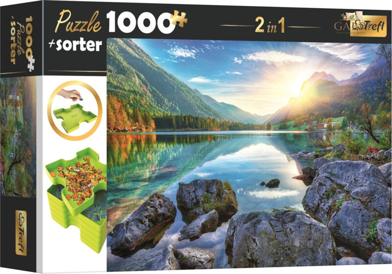 TREFL Puzzle s třídičem 2v1 Jezero Hintersee, Německo 1000 dílků