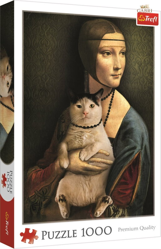 TREFL Puzzle Dáma s kočkou 1000 dílků