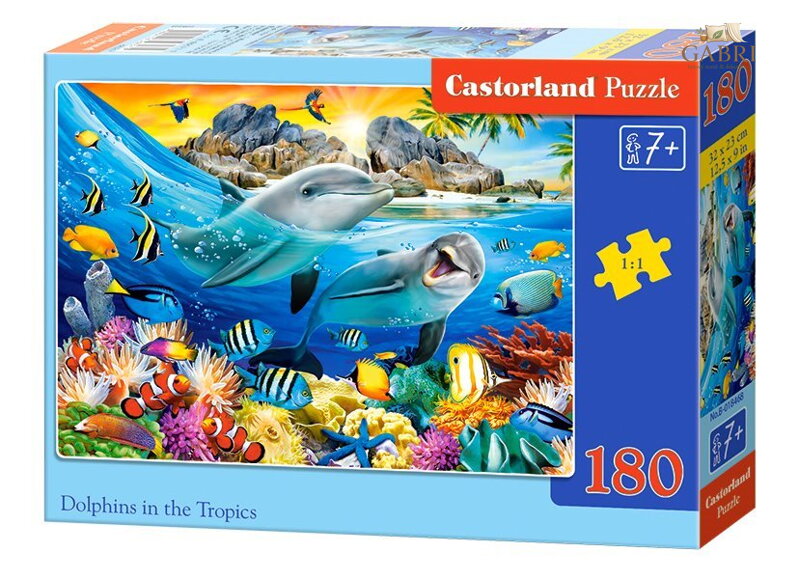 CASTORLAND Puzzle Delfíni v tropech 180 dílků