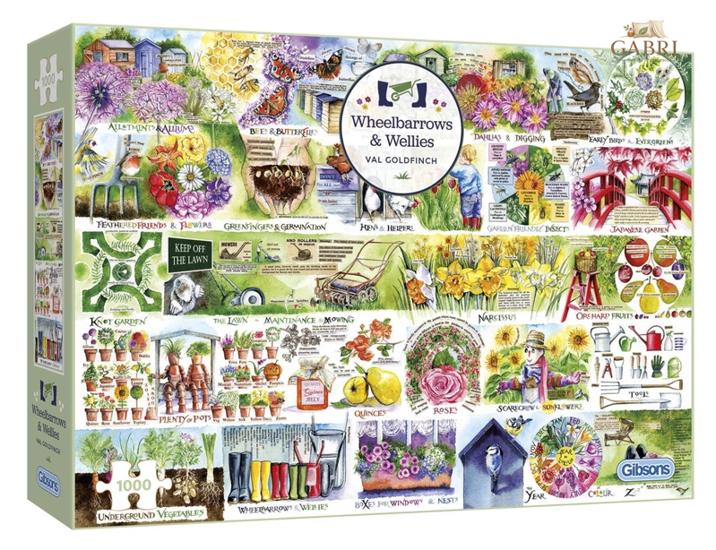 GIBSONS Puzzle Trakaře a holínky 1000 dílků