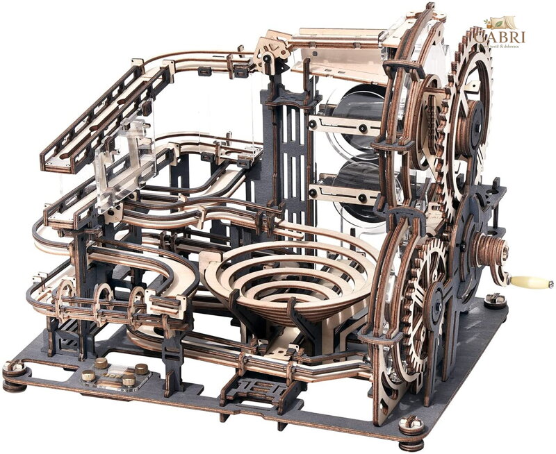 ROBOTIME Rokr 3D dřevěné puzzle Kuličková dráha: Noční město 294 dílků