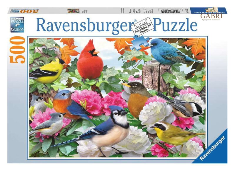 RAVENSBURGER Puzzle Zahradní ptáci 500 dílků
