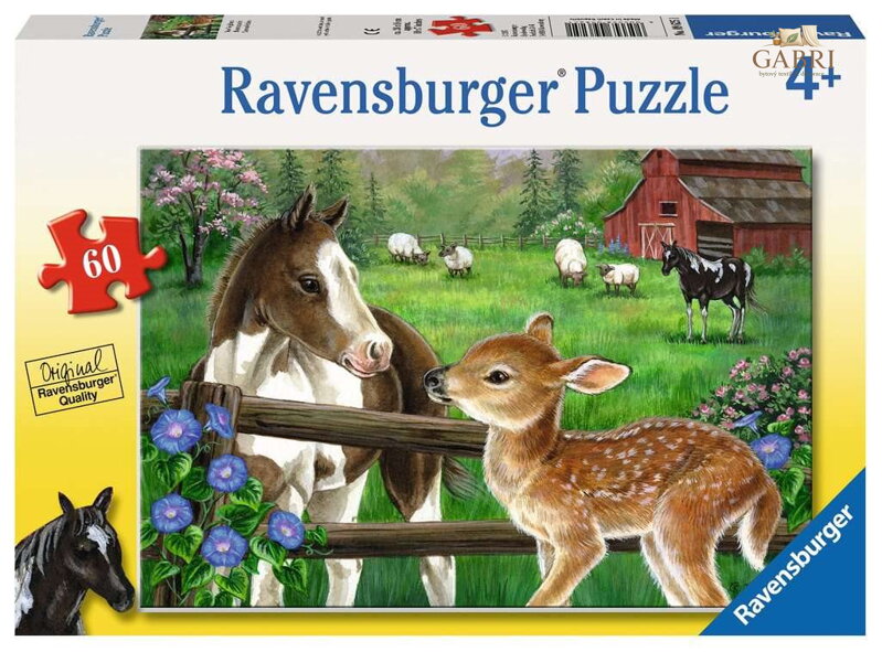 RAVENSBURGER Puzzle Hříbátko a koloušek 60 dílků