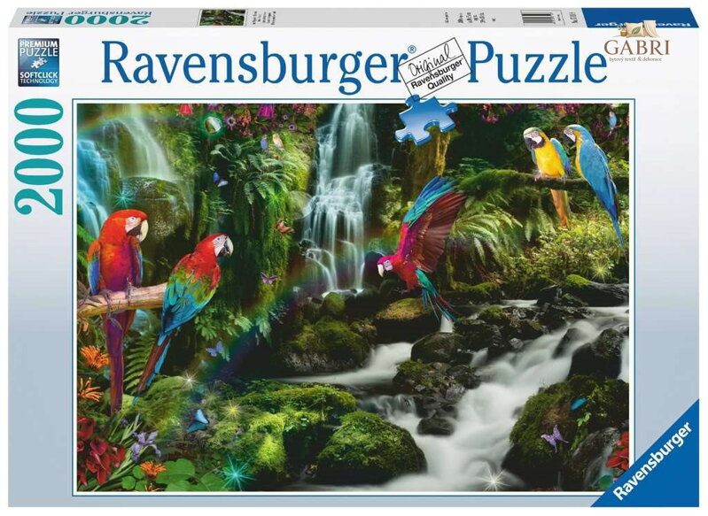 RAVENSBURGER Puzzle Barevní papoušci v džungli 2000 dílků