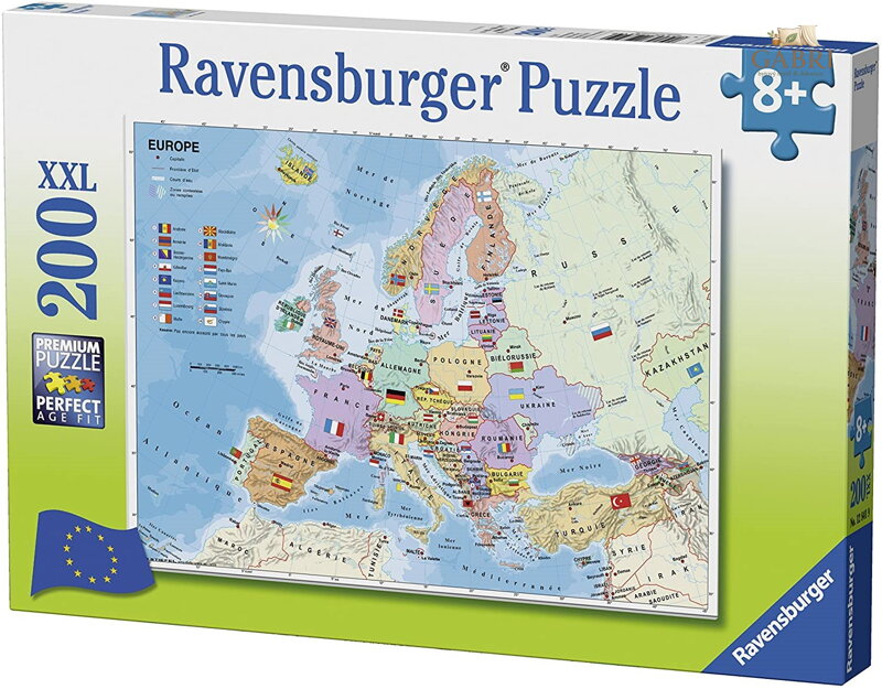 RAVENSBURGER Puzzle Mapa Evropy XXL (francouzsky) 200 dílků