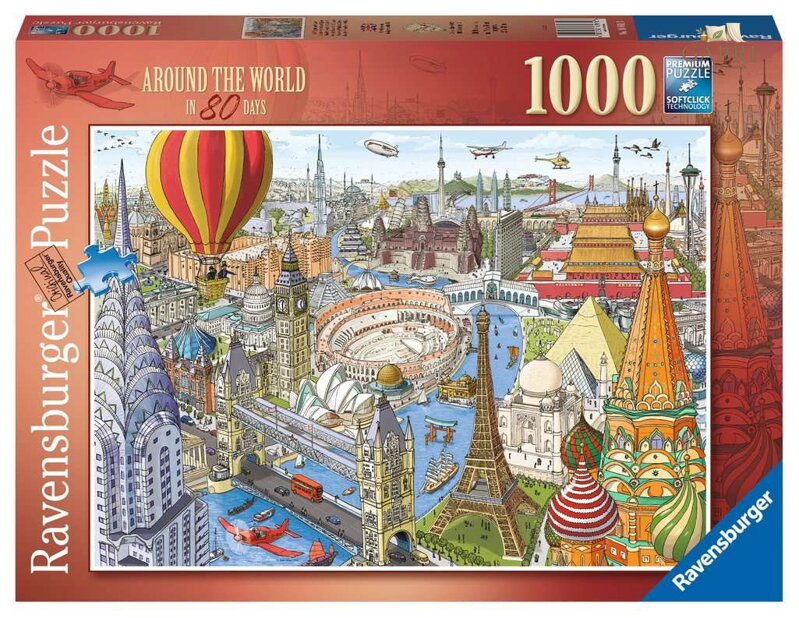 RAVENSBURGER Puzzle Cesta kolem světa za 80 dní 1000 dílků