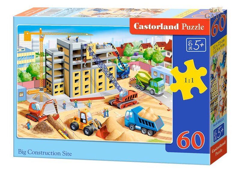 CASTORLAND Puzzle Velké staveniště 60 dílků