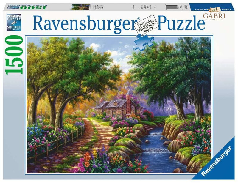RAVENSBURGER Puzzle Chata u řeky 1500 dílků