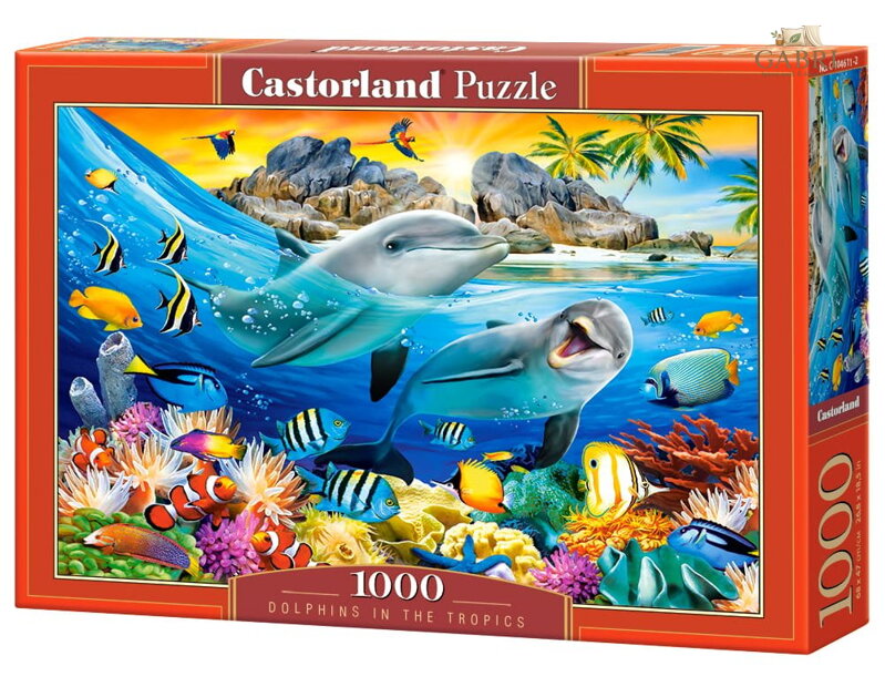 CASTORLAND Puzzle Delfíni v tropech 1000 dílků
