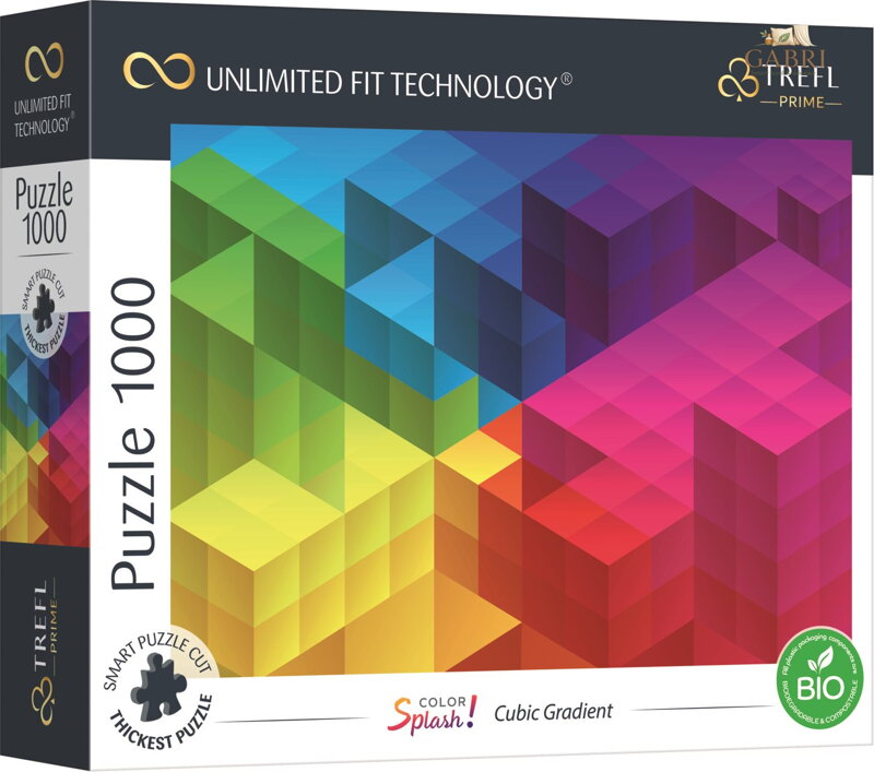 TREFL Puzzle UFT Color Splash: Kostkový gradient 1000 dílků