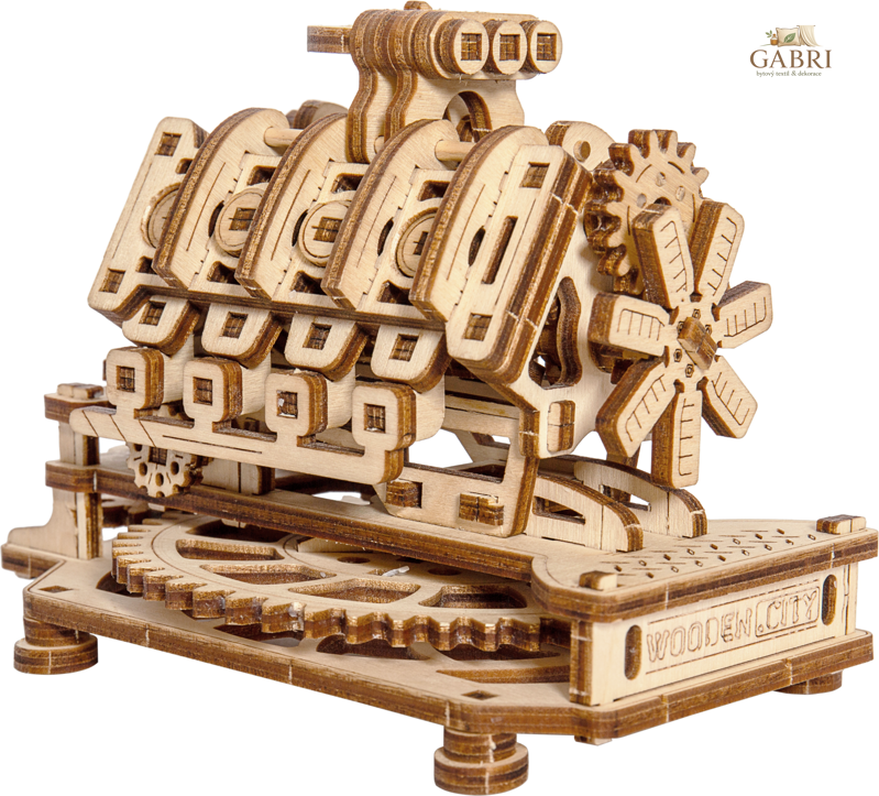 WOODEN CITY 3D puzzle Motor V8, 200 dílků