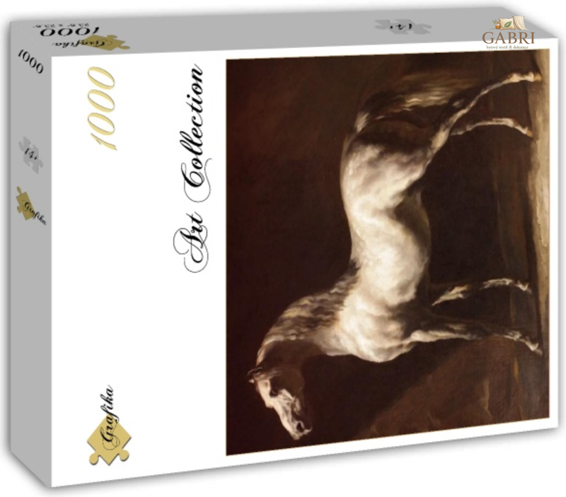 GRAFIKA Čtvercové puzzle Cheval Arabe Gris-Blanc 1000 dílků