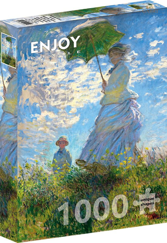 ENJOY Puzzle Claude Monet: Žena se slunečníkem 1000 dílků