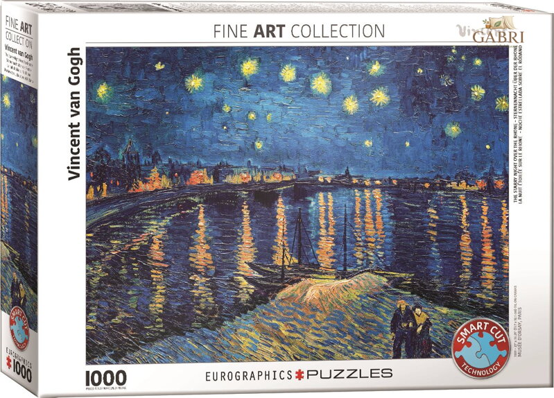 EUROGRAPHICS Puzzle Hvězdná noc nad Rhonou 1000 dílků