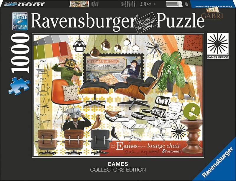RAVENSBURGER Puzzle Spektrální design Eames 1000 dílků