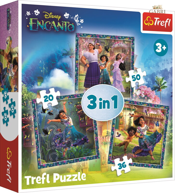 TREFL Puzzle Encanto: Postavy 3v1 (20,36,50 dílků)