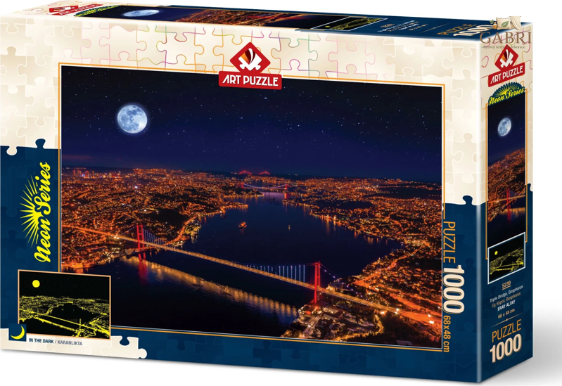 ART PUZZLE Svítící puzzle Tři mosty, Bospor 1000 dílků
