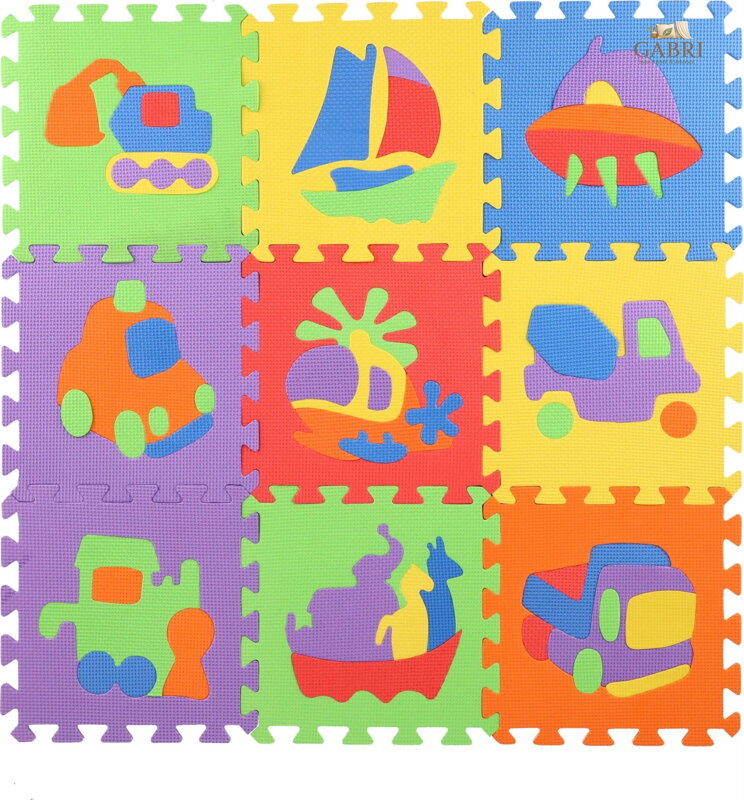 TEDDIES Pěnové puzzle Dopravní prostředky (27x27)