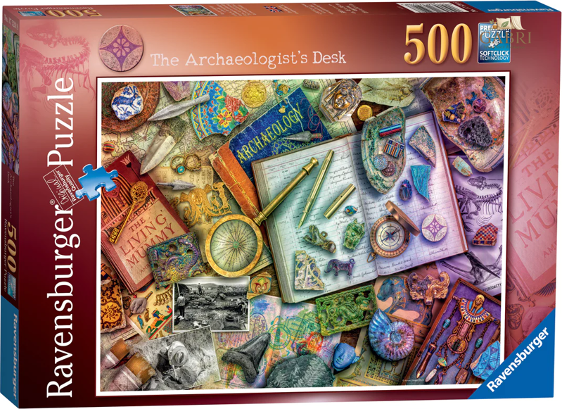 RAVENSBURGER Puzzle Stůl archeologa 500 dílků