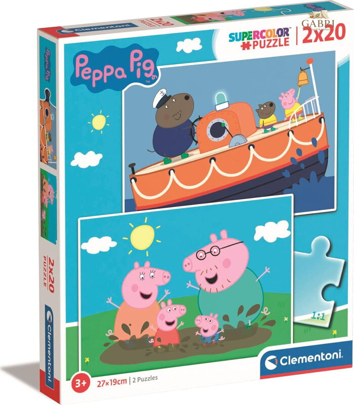 CLEMENTONI Puzzle Prasátko Peppa 2x20 dílků