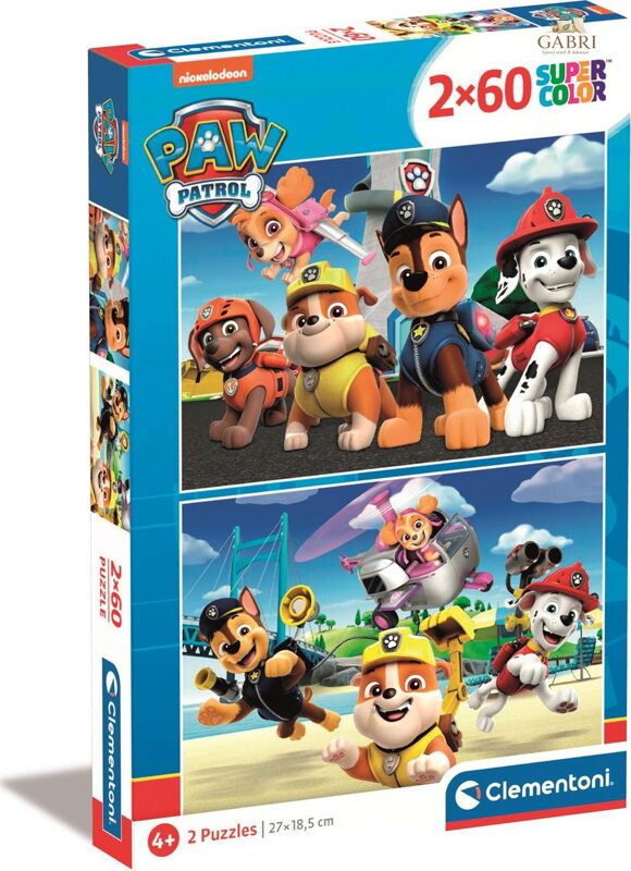 CLEMENTONI Puzzle Tlapková patrola 2x60 dílků