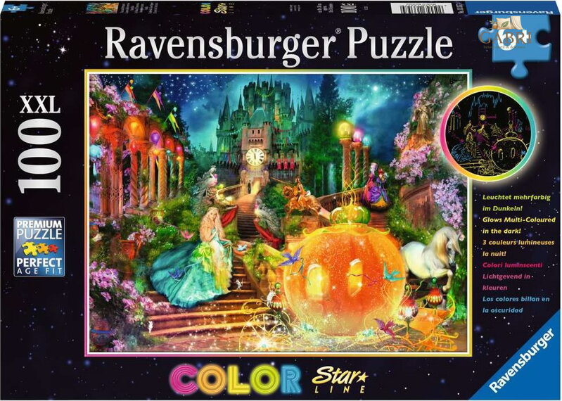 RAVENSBURGER Svítící puzzle Popelka XXL 100 dílků