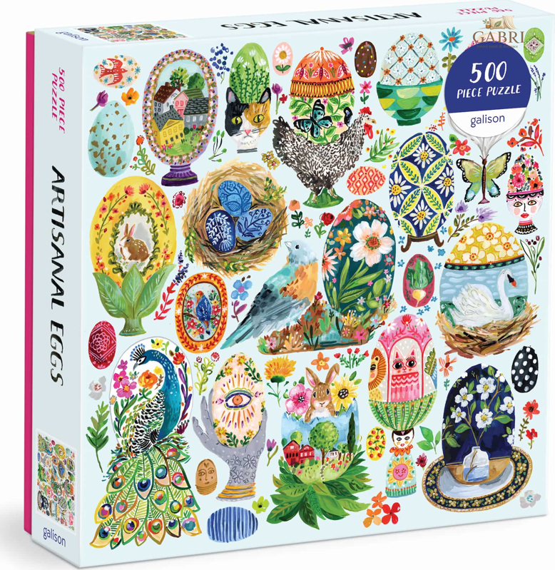 GALISON Čtvercové puzzle Umělecky zdobená vejce 500 dílků
