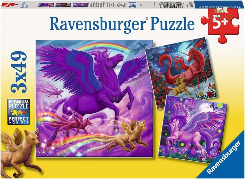 RAVENSBURGER Puzzle Mýtičtí vladaři 3x49 dílků