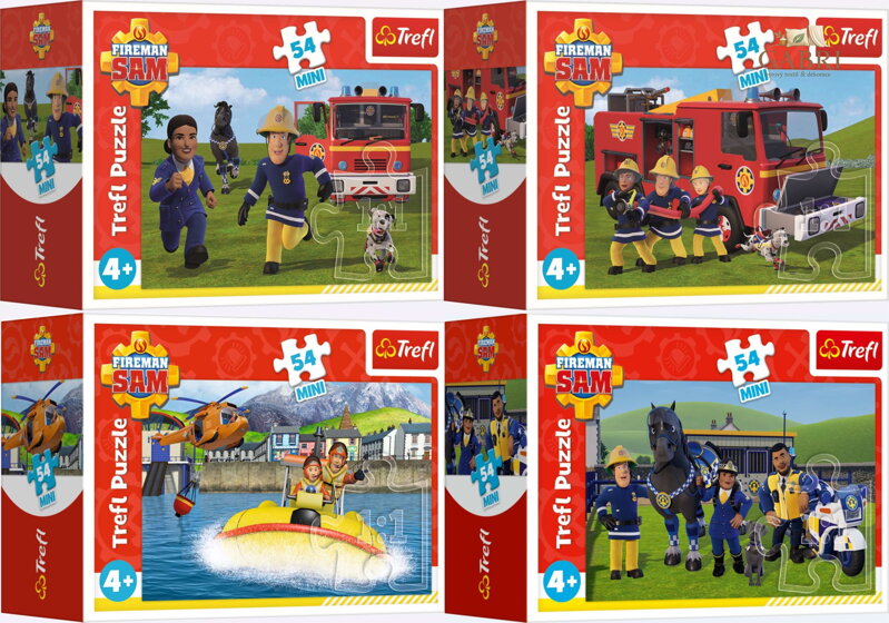TREFL Displej Puzzle Požárník Sam 54 dílků (40 ks)