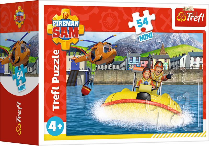 TREFL Puzzle Požárník Sam: Na vodě 54 dílků