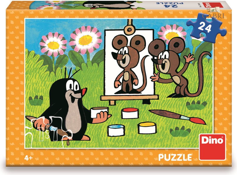 DINO Puzzle Krtek malířem 24 dílků