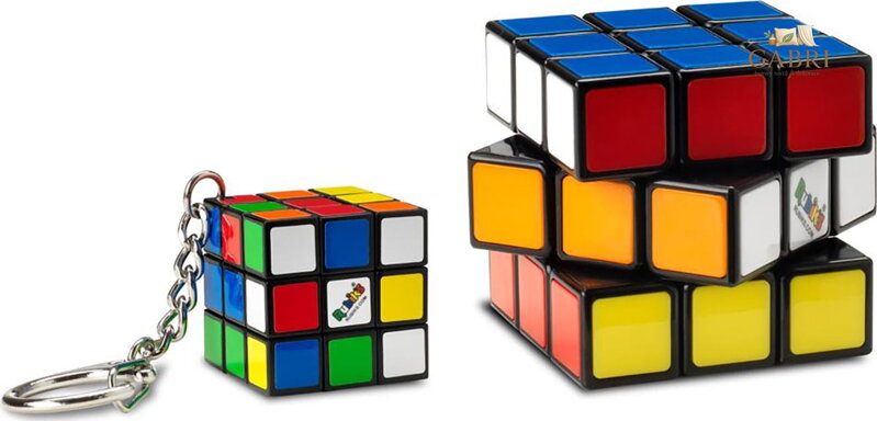 RUBIK'S Rubikova kostka sada Classic (3x3 a přívěsek na klíče)