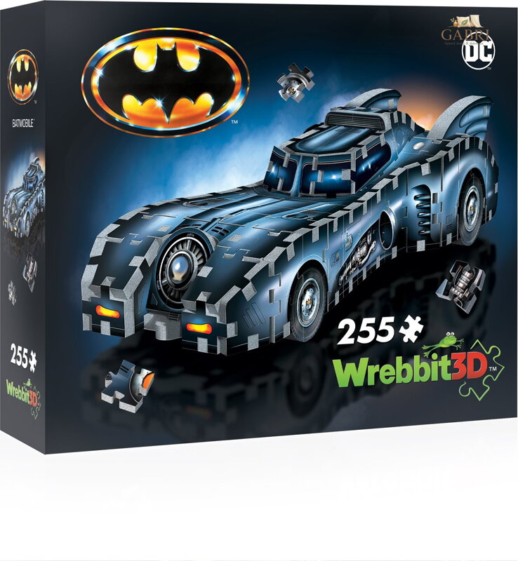 WREBBIT 3D 3D puzzle Batman: Batmobil 255 dílků