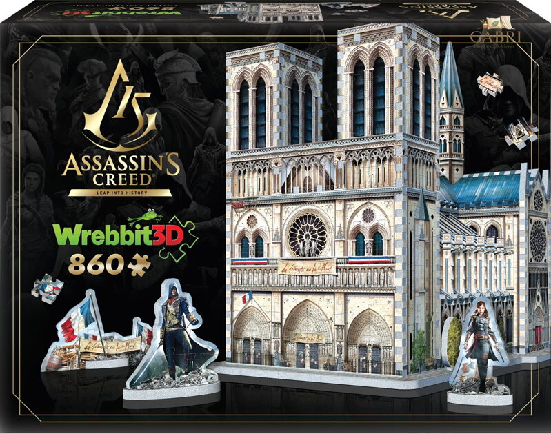WREBBIT 3D 3D puzzle Assassin's Creed Unity: Notre-Dame 860 dílků