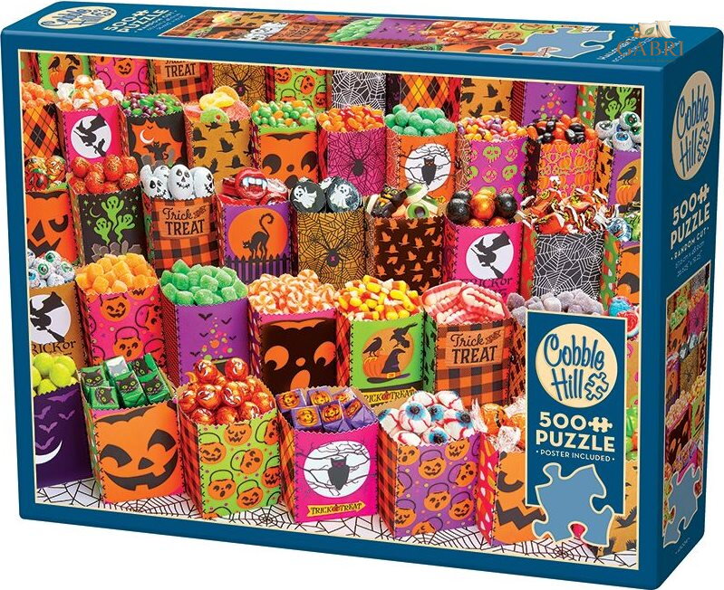 COBBLE HILL Puzzle Halloweenské sladkosti 500 dílků