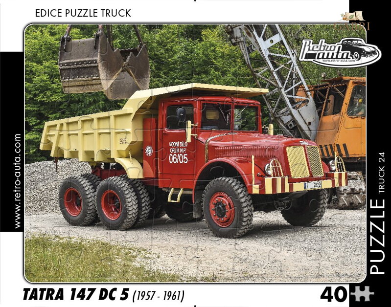 RETRO-AUTA Puzzle TRUCK č.24 Tatra 147 DC 5 (1957-1961) 40 dílků