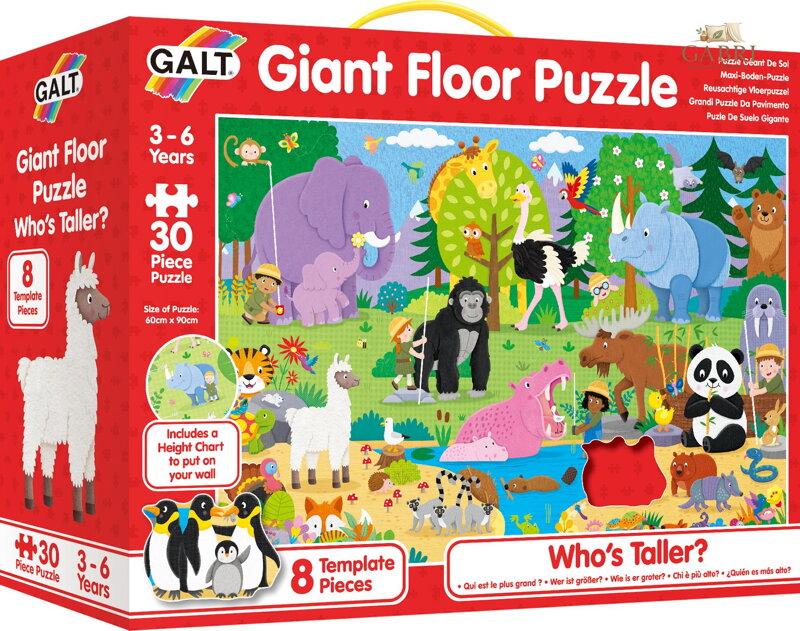 GALT Obří podlahové puzzle Kdo je vyšší? 30 dílků