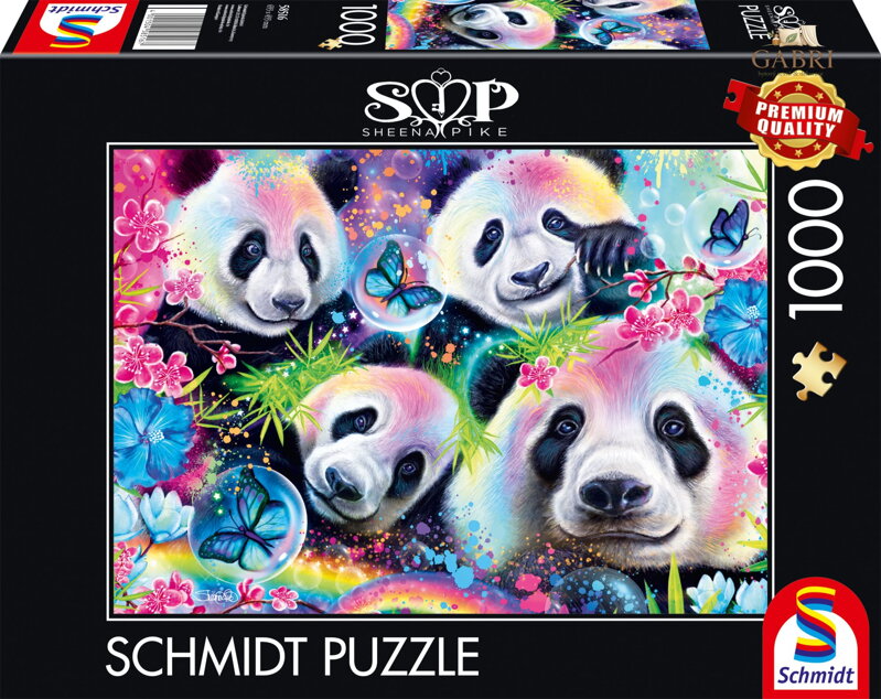 SCHMIDT Puzzle Neon: Pandy 1000 dílků