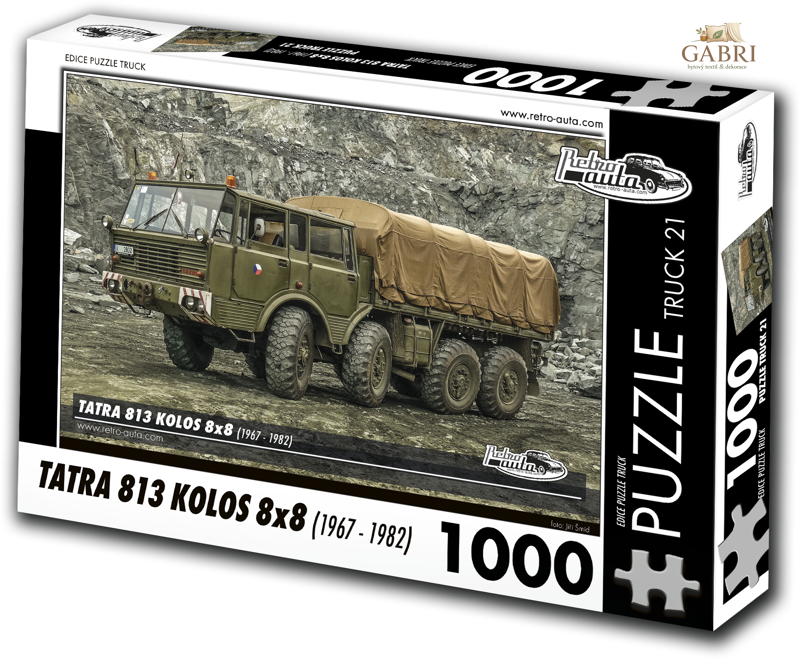 RETRO-AUTA Puzzle TRUCK č.21 Tatra 813 Kolos 8x8 (1967-1982) 1000 dílků
