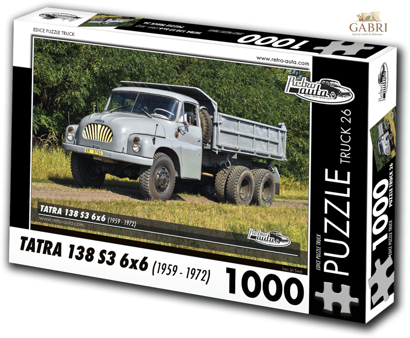 RETRO-AUTA Puzzle TRUCK č.26 Tatra 138 S3 6x6 (1959-1972) 1000 dílků