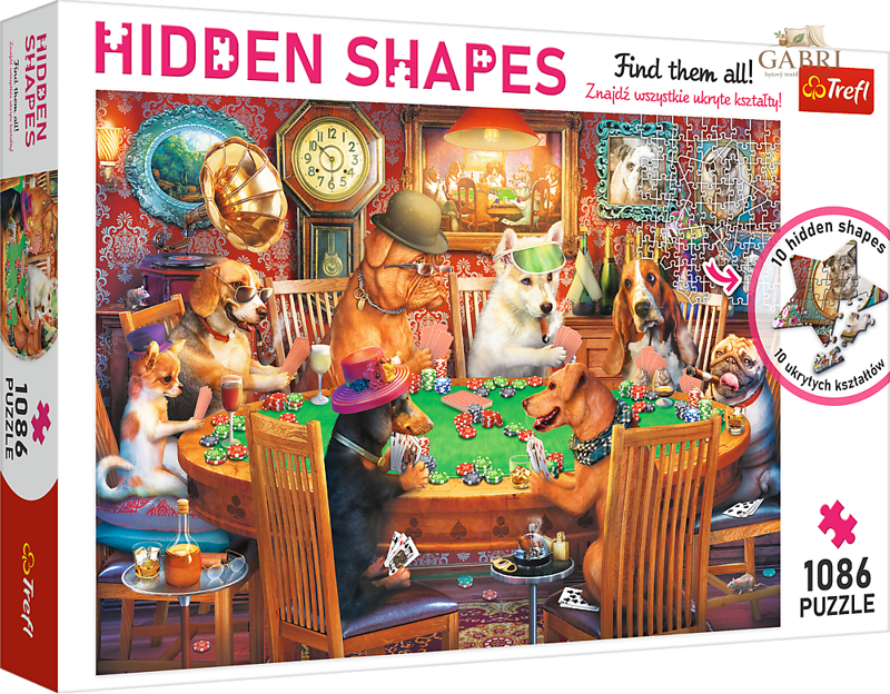 TREFL Puzzle Hidden Shapes: Herní večer 1086 dílků