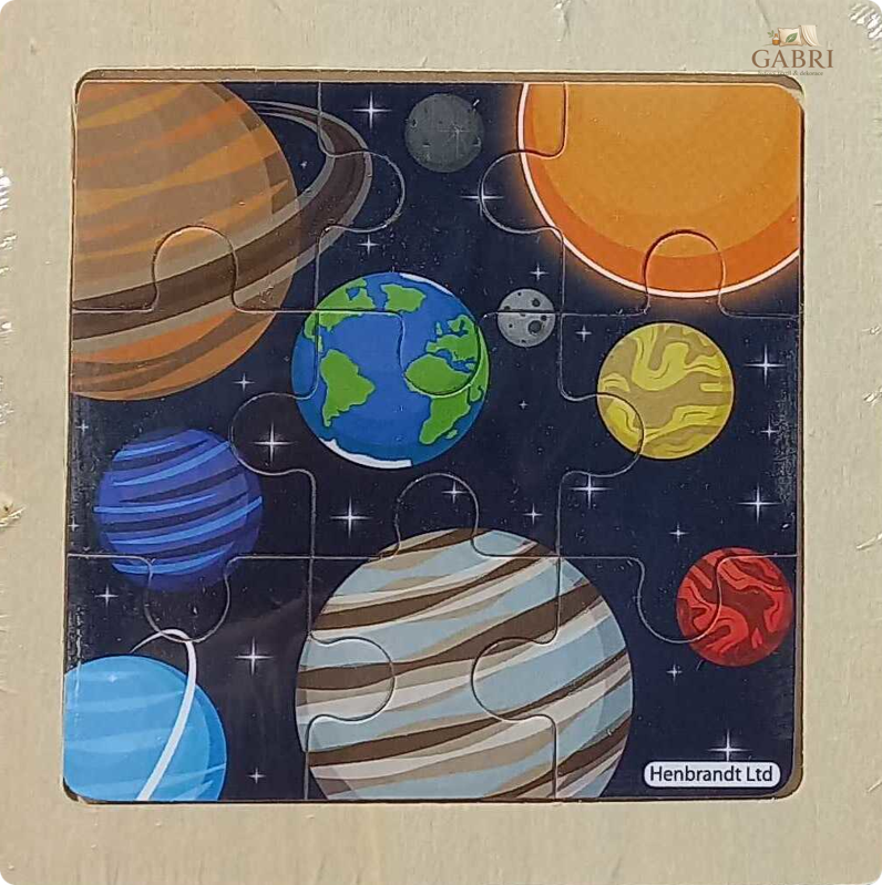 Dřevěné puzzle Vesmír: Planety 9 dílků